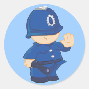 Adesivo Redondo Polícia