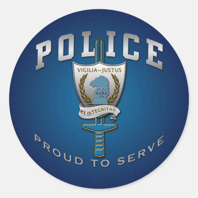ADESIVO REDONDO POLÍCIA (Frente)