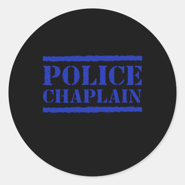 Adesivo Redondo Polícia Chaplain American Flag Usa Law Force (Frente)