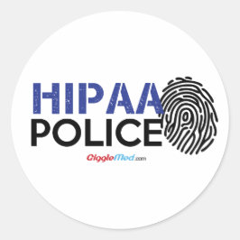 Adesivo Redondo Polícia de HIPAA