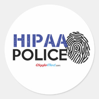 Adesivo Redondo Polícia de HIPAA