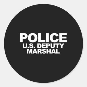 Adesivo Redondo Polícia-Delegado dos Estados Unidos