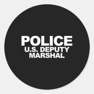 Adesivo Redondo Polícia-Delegado dos Estados Unidos