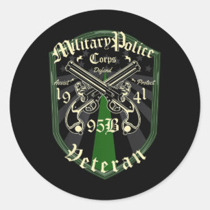 Adesivo Redondo Polícia Militar 95 Bravo Veteran