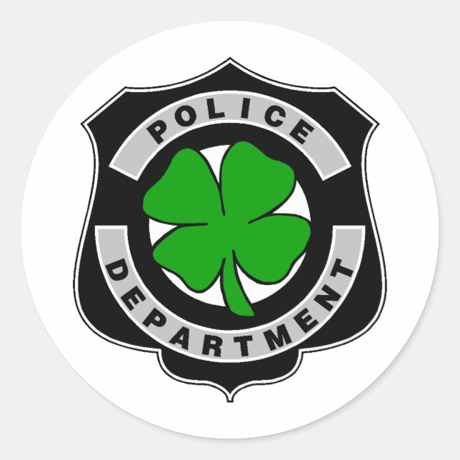 Adesivo Redondo Policiais irlandeses (Frente)