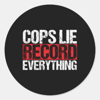 Adesivo Redondo Policiais Registram Todos Os Ativistas Da Polícia