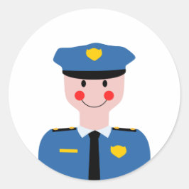 Adesivo Redondo Policial