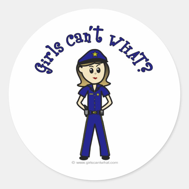 Adesivo Redondo Policial de Luz (Frente)