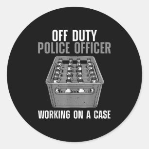 Adesivo Redondo Policial Engraçado Design Para Homens Policiais