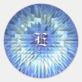 Adesivo Redondo Poligonal Baixa abstrato