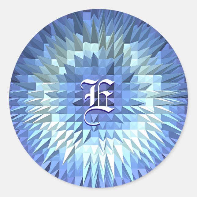 Adesivo Redondo Poligonal Baixa abstrato (Frente)