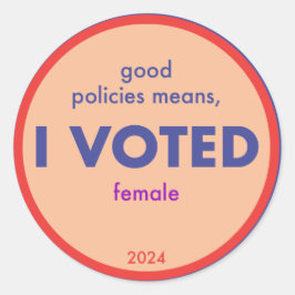 Adesivo Redondo Políticas que votei Folha do Sticker