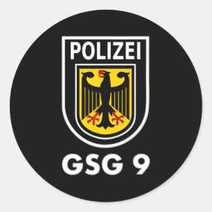Adesivo Redondo Polizei Gsg 9 Bundespolizei