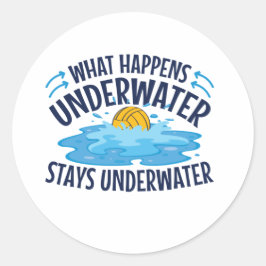 Adesivo Redondo Polo Aquático O Que Acontece Submarino
