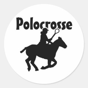 Adesivo Redondo Polocrosse (silhueta)