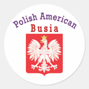 Adesivo Redondo Polonês Americano Busia