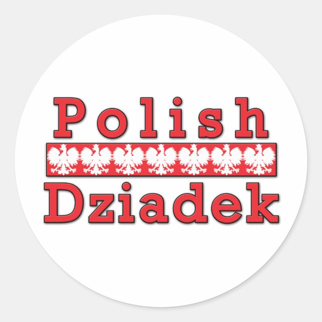 Adesivo Redondo Polonês Dziadek Eagles (Frente)
