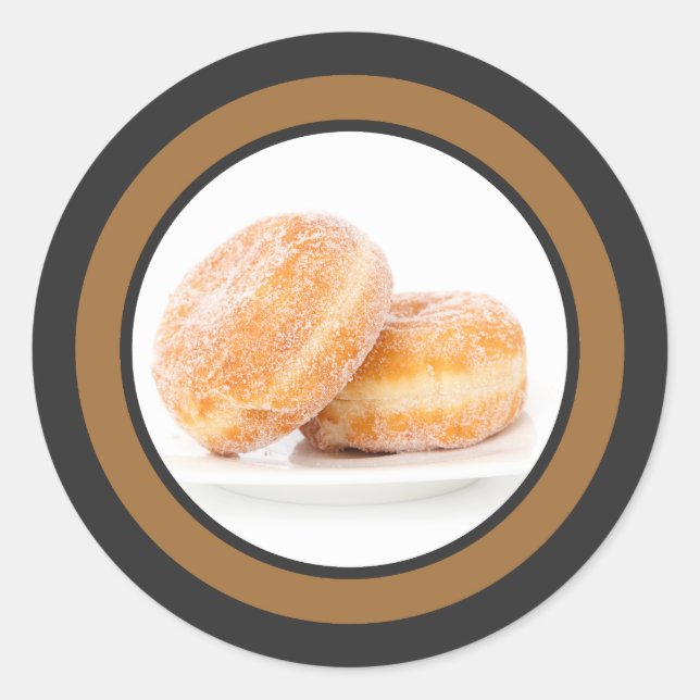 Adesivo Redondo Polonês Gordura Quinta Feliz Dia Paczki (Frente)