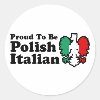 Adesivo Redondo Polonês italiano