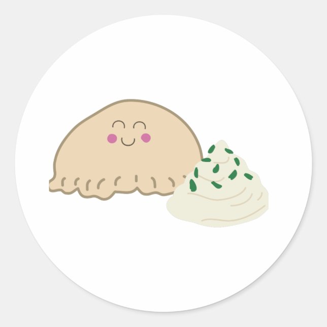 Adesivo Redondo Polonês Pierogi (Frente)