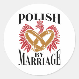 Adesivo Redondo Polonês Por Casamento Esposa Polonesa Marido