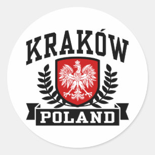 Adesivo Redondo Polônia de Krakow