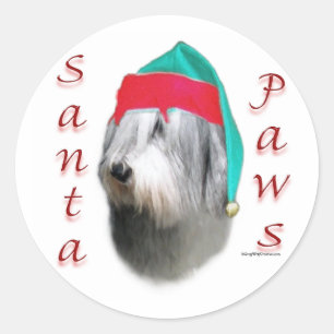 Adesivo Redondo Polônia Lowland Sheepdog Papais noeis Paws