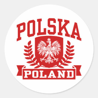 Adesivo Redondo Polônia Polska