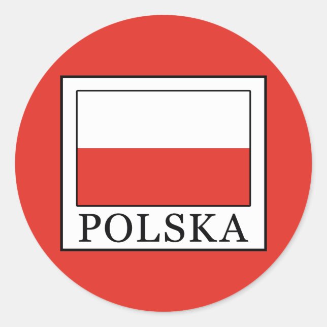 Adesivo Redondo Polska (Frente)