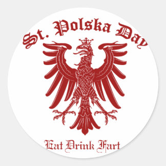 Adesivo Redondo Polska Day Sticker