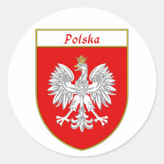 Adesivo Redondo Polska Eagle Shield