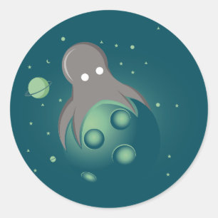 Adesivo Redondo Polvo de alienígena