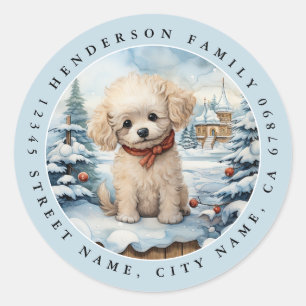 Adesivo Redondo Pólvoras Redondas de Poodle