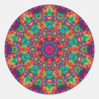 Adesivo Redondo Polychrome Maze Mandala