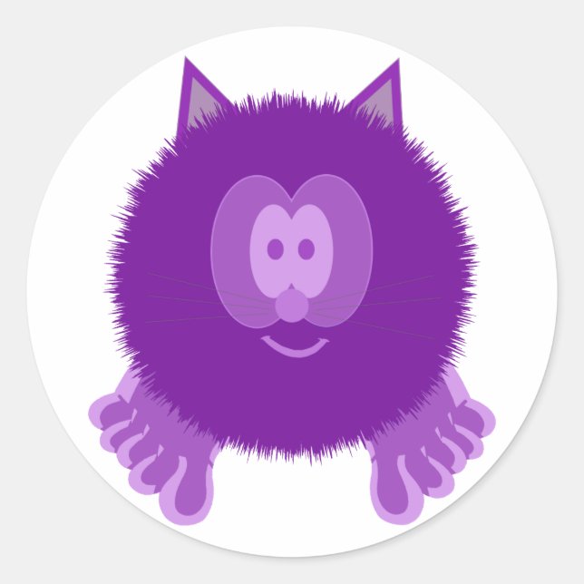 Adesivo Redondo Pom Pom Pal Stickers (Frente)