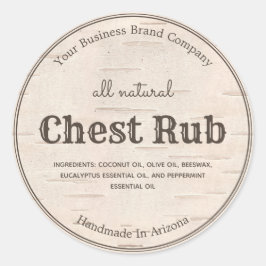 Adesivo Redondo Pomada Eucalyptus Salve, Estilo Ocidental do País