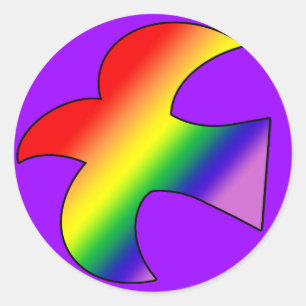 Adesivo Redondo Pomba de GLBT