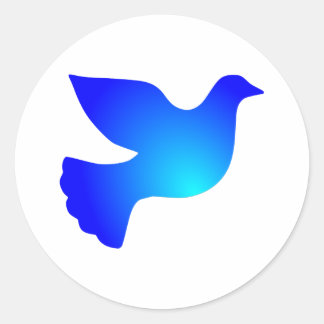 Adesivo Redondo Pomba de paz peace dove