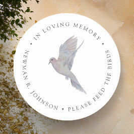 Adesivo Redondo Pombadominga Funeral Memorial Aquarela