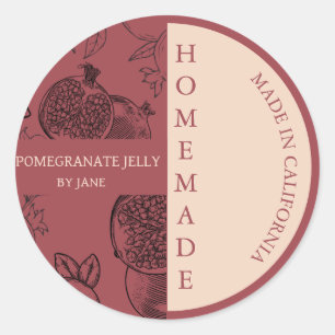 Adesivo Redondo Pomegranate Jelly Modern Business Label