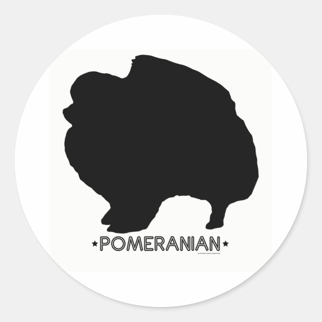 Adesivo Redondo Pomeranian Sticker (Frente)