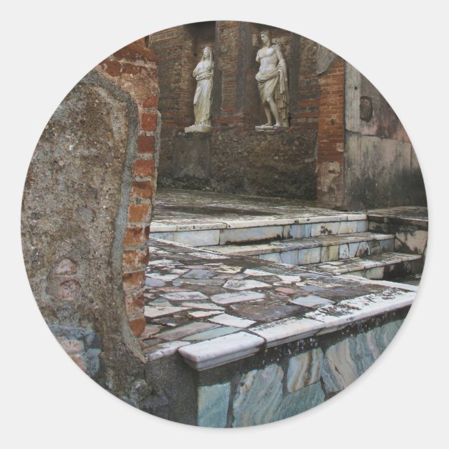 Adesivo Redondo Pompeia - Fórum (Frente)