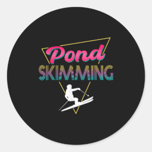 Adesivo Redondo Pond Skoling Roupa Ski Pond Skimmer dos anos 80