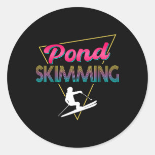 Adesivo Redondo Pond Skoling Roupa Ski Pond Skimmer dos anos 80