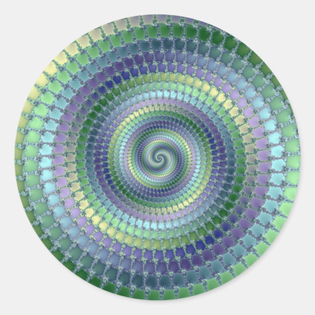 Adesivo Redondo Ponderação - Fractal (Frente)