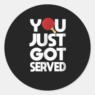 Adesivo Redondo Pong do Ping da Borboleta com Tênis de Mesa