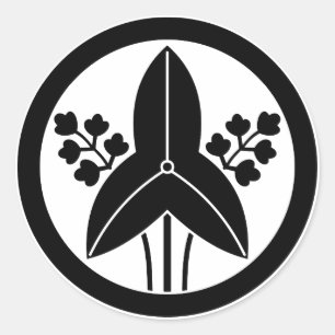 Adesivo Redondo Ponta de seta de pé em círculo