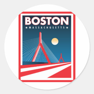 Adesivo Redondo Ponte Boston Zakim