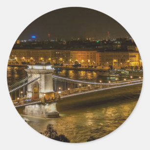 Adesivo Redondo Ponte Chain de Budapest