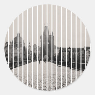 Adesivo Redondo Ponte Charles em Praga